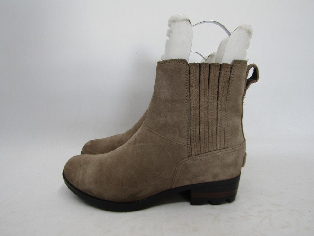 Sorel Womens Size 7.5 Brown Suede Ankle Fashion Boots Bootie